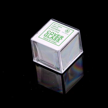 100 Kos Prozorni Kvadrat Stekla Strani Coverslips Coverslides Za Mikroskop Optični Instrument Mikroskopom Kritje Slip