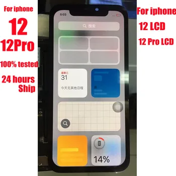100% preizkušen. Za iphone 12/12 pro LCD zaslon, novi LCD za računalnike zaslon na dotik se nadomesti z za iphone 12/ 12 pro LCD