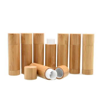 10pcs OKOLJU prijazen premaz cevi večino debelo 3ml 5ml bambusa šminka cev posoda prazna šminka cev z pakiranje škatle