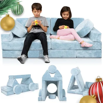 14pcs Modularni Otroci Igrajo Kavču, Otrok Področna Kavč, Fortplay Spalnica in Playroom Pohištvo za Toddlers