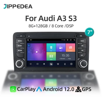 2 Din Carplay Android 12 avtoradia Za Audi A3 S3 RS3 2003-2013 Multimedijski Predvajalnik, GPS Navigacija 4G LTE WiFi DSP Audio Stereo