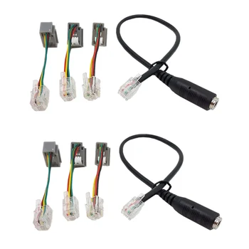 2 nastavite 4P4C RJ9 Kabel 3,5 mm Pametni telefon, Slušalke RJ9 Kabel,Adapter Kabel Pretvornik za Telefone IP Telefon