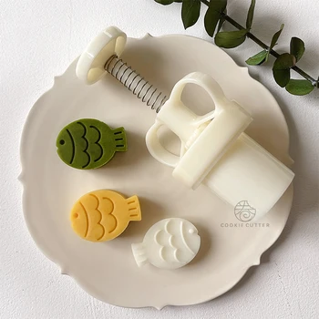 20-30g Lepe Ribe Vzorec Mooncake Plesni 3D Domov DIY za Večkratno uporabo Green Bean Cake Japonski Wagashi Pecivo Peka Plesni ABS Plastike