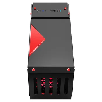 2022 edinstven design ATX računalnik primeru z oboževalci LED ročaj micro ATX Horizontalno PC primeru neposredne prodaje