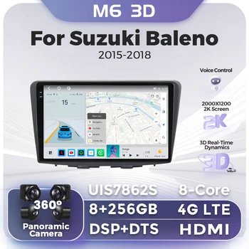 2Din 8 Core QLED Zaslon Avto Multimedijski Predvajalnik, Stereo avtoradio Vse-V-Enem računalniku Za Suzuki Baleno 2015-2018 GPS Carplay DSP 4G