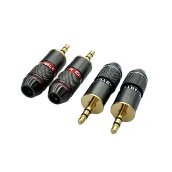 3,5 mm Vtič RCA Audio Priključek predpisovanjem 3.5 Stereo Slušalke Priključite RCA Avdio Priključek, Vtič 4Pcs/Veliko