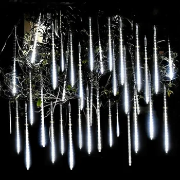 30/50 cm Festoon LED Meteor Tuš Dež Niz Luči Pravljice Božični Luči Dekoracijo na Prostem Xmas Tree Novo Leto Ulica Garland