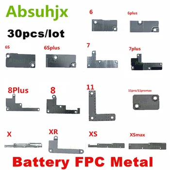 30pcs Baterije FPC Kovinsko Ploščo Kritje za iphone X XS XR 11 12 Pro Max 6 6S 7 8 Plus Zaslon LCD Notranji Nosilec Posnetek