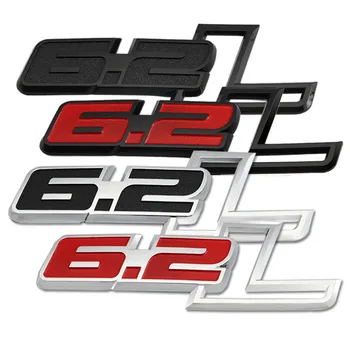 3D Avto Nalepke Emblem 6.2 L Logotip Značko Nalepke za Ford F150 6.2 L Hummer H2 Chevrolet C7 Camaro 6.2 L Mercedes Dodge Challenger