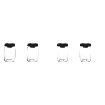 4X Coffee Bean za Shranjevanje Posode Steklene Vakuumske Jar Zaprti Nordijske Kuhinje Shranjevanje Prigrizek, Čaj, Mleko v Prahu Posoda L