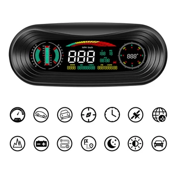 5.2 cm Zaslon Auto Elektronika Dodatki Avto Head Up Display GPS HUD Digitalni Merilniki KM/h, MPH Alarm prekoračitev hitrosti merilnik Hitrosti