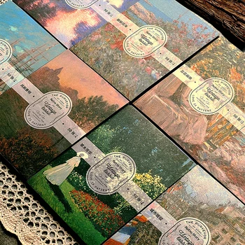 50 Listov Retro Slikarstvo Krajine Material, Papir za Umetnostne Obrti Scrapbooking DIY Kolaž Journaling Dekoracijo