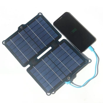 8W 5V ETFE solarnimi Zložljivi Zunanji Polnilnik Prenosni Duals USB Sončne Zložljiva Torba za Mobilni Telefon, Polnilnik