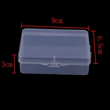 9 cm*6.5 cm*3cm Pregleden Plastična Škatla za Shranjevanje Jasno Kvadratnih Večnamenski