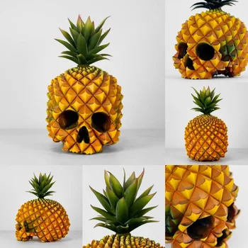 Ananas Lobanje Dekor Lobanje Glavo Design Okrasni Široko Uporablja Halloween Ananas Ustvarjalne Okraski za dnevno Sobo