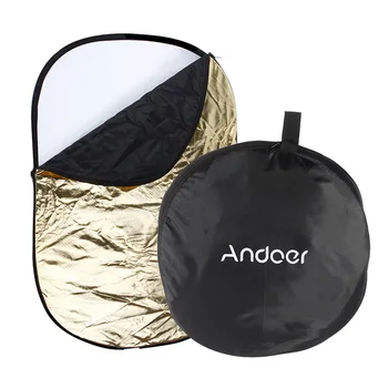 Andoer 60 * 90 cm 5 v 1 (Zlata, Srebrna, Bela, Črna, Prosojne) Prenosna Zložljiva Studio Fotografijo Fotografija Luč Reflektor