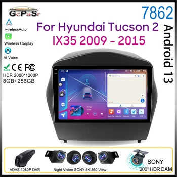 Android 13 Za Hyundai Tucson 2 IX35 2009 - 2015 Avto Radio Večpredstavnostna Video Predvajalnik Navigacija GPS Ni 2din 2 din Auto Carplay 5G