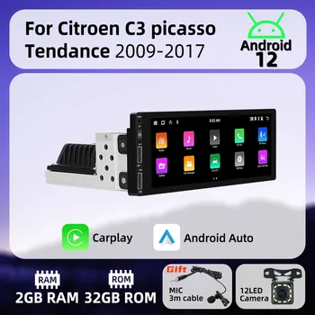 Android Avto Večpredstavnostnih za Citroen C3 Picasso Tendance 2009-2017 1 Din Radio Stereo Vodja Enote Carplay Autoradio GPS Navigacija