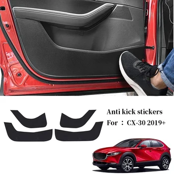 Avto Ogljikovih Vlaken Vrata Anti-Kick Pad Strani Rob Zaščite Mat Kritje Za Mazda CX-30 2019 2020