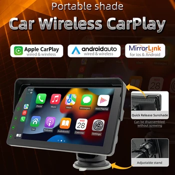 Avto Radio Univerzalno 7inch Multimedijski Predvajalnik Videa, Brezžični Carplay In Brezžični Android Auto Zaslon na Dotik sončnega Zaslona