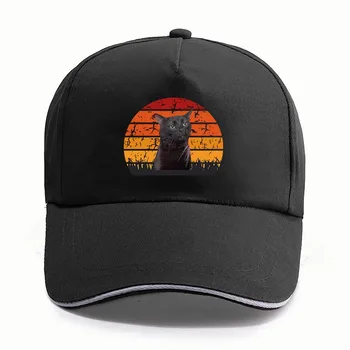 Black Cat Zonski Iz Mačka Meme Baseball Skp Letnik Strmel Mačke Grafični Kape Za Moške Spolne Priložnostne Klobuki
