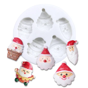 Božič Santa Claus Silikonsko Plesni Sugarcraft Čokolada Cupcake Peko Fondat Torta Dekoraterstvo Orodja
