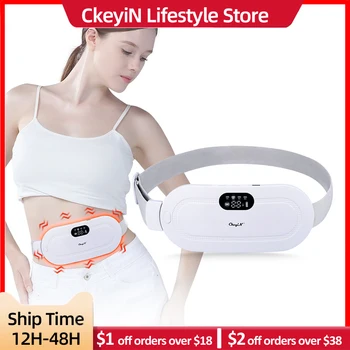 CkeyiN Električni Trebušne Massager Obdobju Bolečin v Napravi USB za Polnjenje Ogrevano Vibrator, Masažni Pas Za Menstrualne Krče
