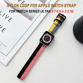 correa 41mm za Apple Watch Series 9 Ultra 2 49 mm Najlon povratne zanke Pasu iwatch 8 6 5 4 SE Raztezajo Nastavljiv Smartwatch trak 45mm