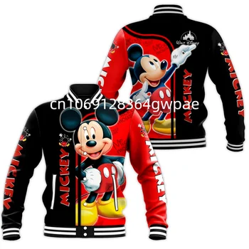 Disney Mickey Mouse Baseball Jakna Moški ženska Športna Majica Hip Hop Harajuku Suknjič Ulične Svoboden Universitet Suknjič Hoodie