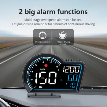 Hud Head Up Display Avto Digitalni Avto GPS merilnik Hitrosti, Števec kilometrov prekoračitev hitrosti Alarm Utrujenost Vožnje Alarm Avto Accsesories Elektronika