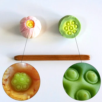 Japonski Wagashi Orodje za 3D lotus Stamens Tiskanje Cvet Rezalnik Plesni Tang Truit Čaj, Sadje Buda Sadje