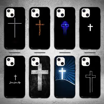 Jezus Kristus Križ Primeru Telefon Za iPhone 11 12 Mini 13 14 Pro XS Max X 8 7 6s Plus SE XR Lupini