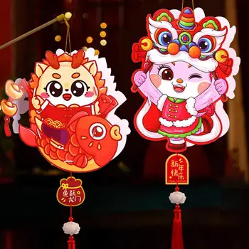 Luč Dekoracijo Ročno Tradicionalni Kitajski Zmaj Luči za Novo Leto Dekoracijo Žareče Prenosni Praznični za Pomlad