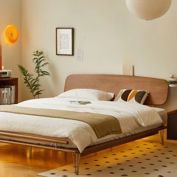 Masivnega lesa posteljo 1,5 m pohištvo mala spalnica master spalnica 1 .8m zakonsko posteljo