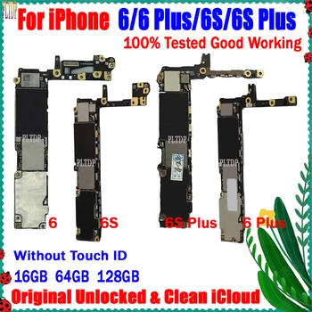 Matične plošče, Brez Dotik ID Za IPhone 5, 5C 5S 5SE 6 Plus 6S Plus Mainboard Čisto ICloud Logiko Odbor 8g/16g/32 g/64 g 100% Teste