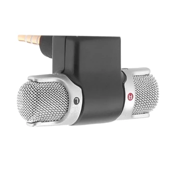 Mini 3.5 mm Vtičnica za Mikrofon Prenosni Stereo Mikrofon za Telefon Snemanje Mikrofonom za Pametni telefon