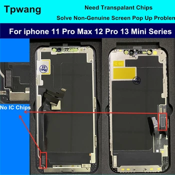 NE DOTIKAJTE IC Žetonov Incell Zaslon OLED Zaslon Za iPhone 11 11 Pro Max 12 LCD Sestavljanje Reševanje neoriginalne Zaslon Pop Up Problem