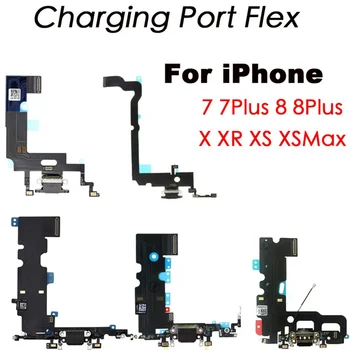 Nove Strele Polnjenje Dock Vmesnik Dvojni Mikrofon Flex Kabel Zamenjava Za iPhone 7 7Plus 8 8Plus X XR XS Max