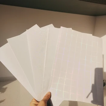 Novo Holografski Navaden Laser Pregleden Hladno Laminiranje Film Na Fotografijo DIY Papir, Kartice 297x210mm 50 Listov/Vrečko