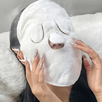 Obraza zaviti, toplo brisačo maska za večkratno uporabo obraza parnik za vroče in hladne za nego kože, moisturizing facial parnik