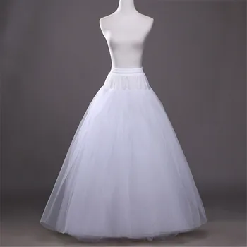 Petticoat za-line Stil Oblačenja Eno Hoop Poročni Dodatki Underskirt Brezplačno Velikost Crinoline Poročne spodnja krila