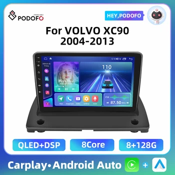 Podofo 2 Din Android Avto Radio Za VOLVO XC90 2004-2013 GPS, WIFI 4G DSP BT Multimedijski Predvajalnik Videa Autoradio HD Zaslon na Dotik