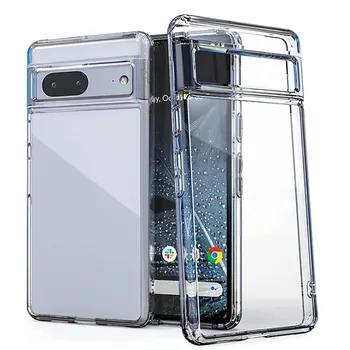 Pregledna Primeru Telefon za Google Slikovnih pik 8 Pro Shockproof Zaščitni Pokrov za Pixel 7 6 Pro 6A Silikonski Jasno, Ultra Tanek Fundas