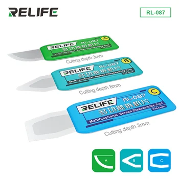 RELIFE RL-087 Večnamensko Demontaža Rezila Ultra-tanek Mobilni Telefon, LCD-Zaslona Odstranjevanje Sredini Okvirja, Odpiranje karticami