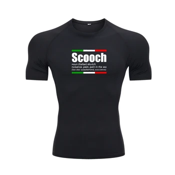 Scooch Italijanski Sleng Angleški Smislu Smešno Izrekov, Italija T-Shirt Normalno Vrhovi Tees Za Moške Prevladujoči Bombaž Ulica Top Majice