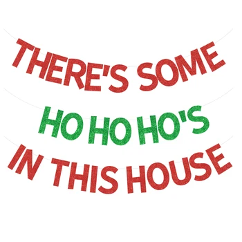 Smešno Okraski Božič, Novo Leto Stranka Dobave, Tam je Nekaj Ho Ho Ho je v Tej Hiši Banner za Božič, Zimske Počitnice