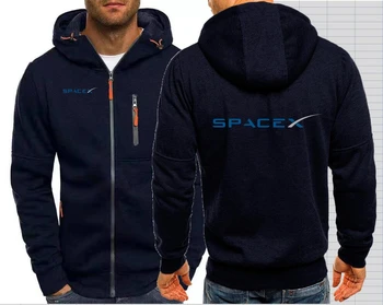 SpaceX Hoodie Prostora X Logotip Nasas Moške Jakne Hooded Coats Fant Mars Zadrgo zgornji del Trenirke Moški Jakna Moški Vrhnja oblačila