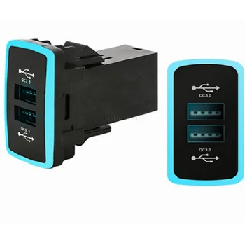 Spremenjeno Inteligentni QC3.0 Hitro Polnjenje USB Vzdušje Svetlobe, Barva Spreminja, priključek za Polnilnik za Honda CRV 2009-2016