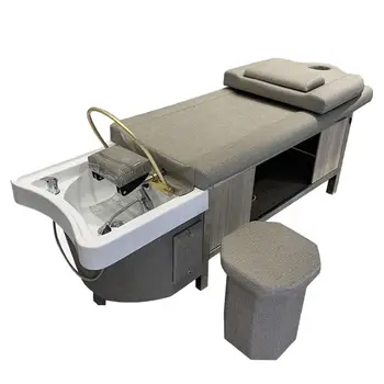 Strokovno parnik umivanje stol sodoben spa vodja vode terapija tajska masaža šampon posteljo s omara za shranjevanje