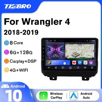 Tiebro 2DIN Android10.0 avtoradia Za Jeep Wrangler 4 JL 2018-2019 2Din Stereo Bluetooth Predvajalnik, GPS Navigacijo Video Carplay DSP